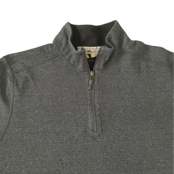 Tommy Bahama Men’s Reversible Quarter Zip Pullover Sweater Black Gray Large - Picture 8 of 12